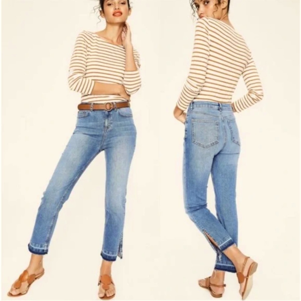 New, Boden Designed Britain The Salisbury Side Split Denim Ankle Jeans 👖